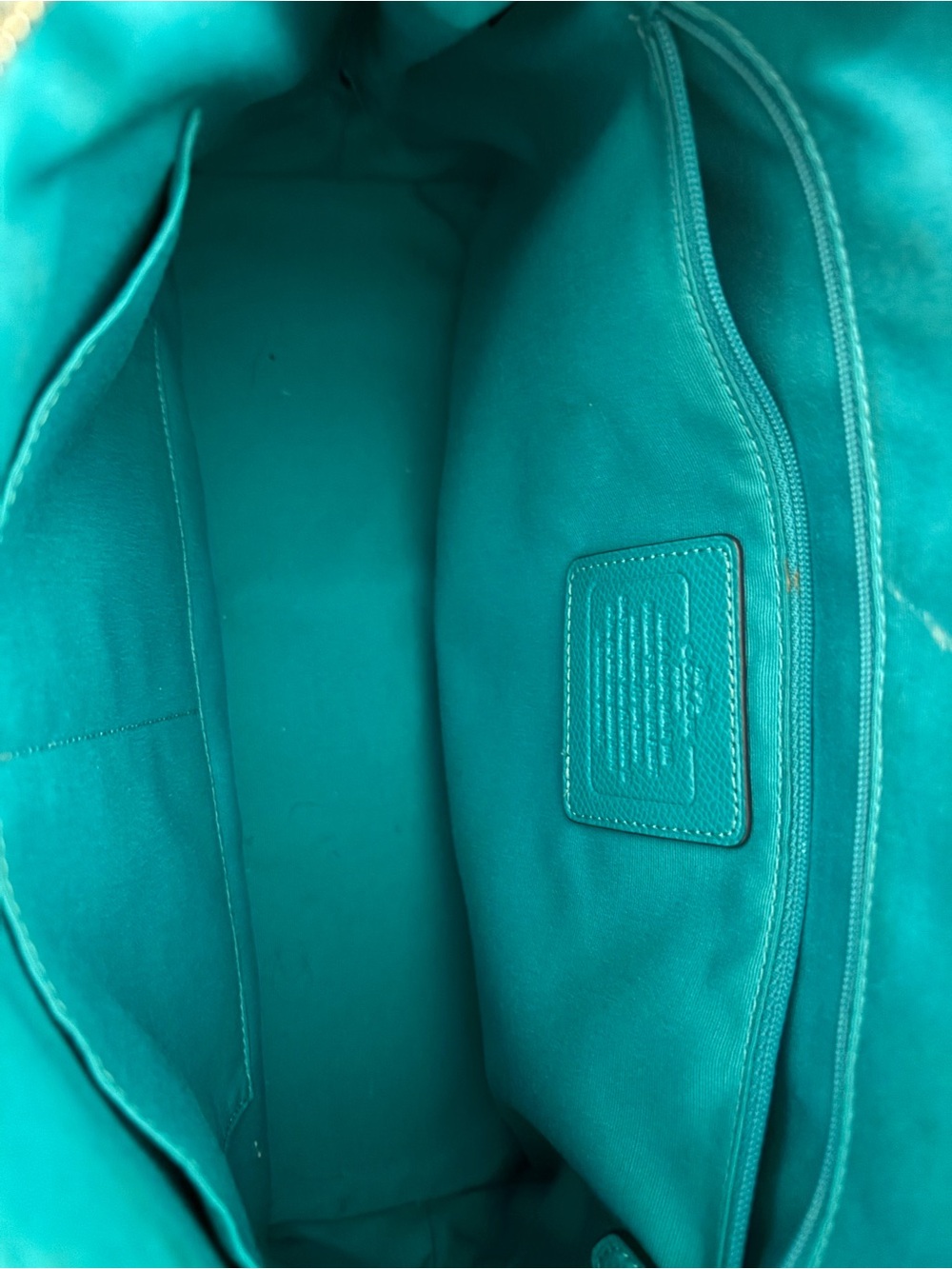 Coach Teal Dome Satchel with Matching Wallet - Picture 4 of 4